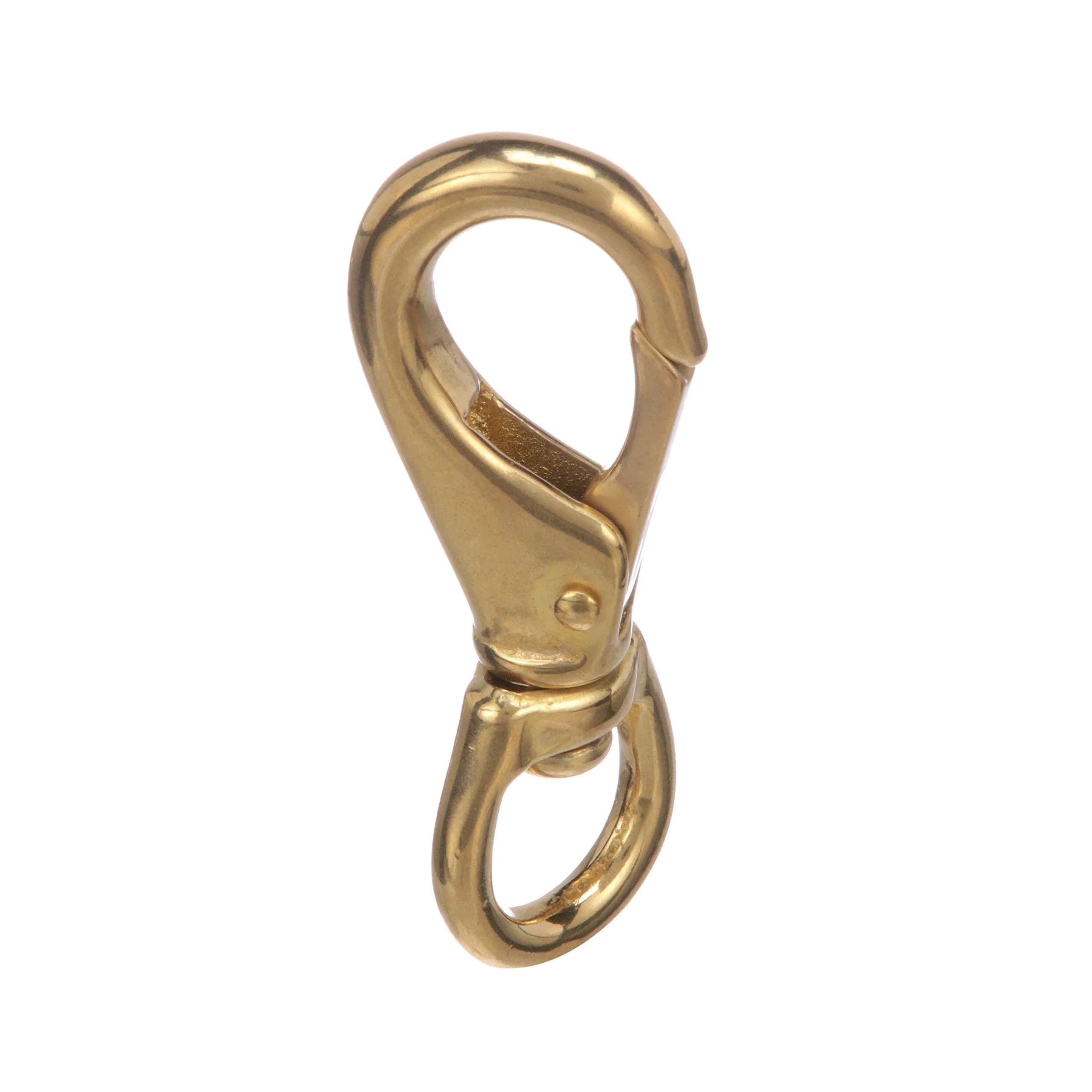 Seachoice Swivel Eye Snap, Cast Brass, Size #1 | 3-1/4 In. Long, 5/8 In. ID Eye — Brass
