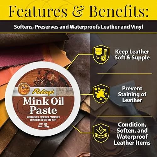 Fiebing's Mink Oil for Leather Boots 6 oz | Waterproof & Softens Leather & Vinyl thumbnail 2
