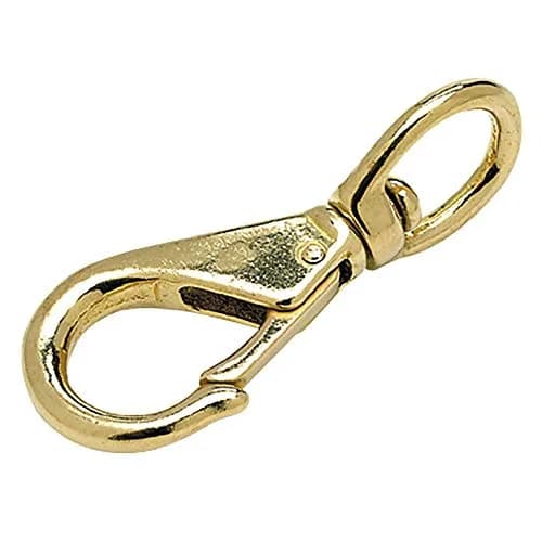 Seachoice Swivel Eye Snap, Cast Brass, Size #1 | 3-1/4 In. Long, 5/8 In. ID Eye thumbnail 1