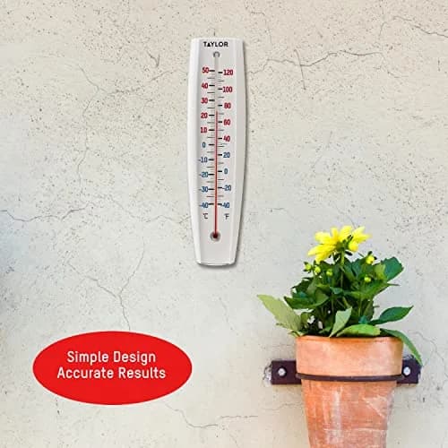 Taylor Jumbo Indoor Outdoor Thermometer 14.5-inch | Easy-to-Read Temperature Gauge for Home and Garden thumbnail 5