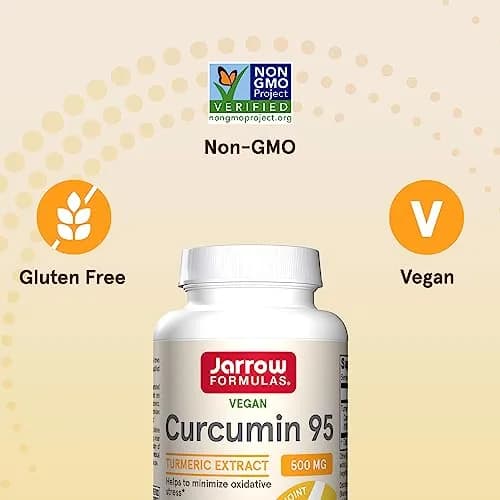 Jarrow Formulas Curcumin 95 Supplement Turmeric Extract 60 Capsules | Standardized to 95% Curcuminoids thumbnail 5
