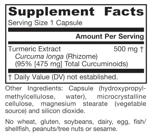 Jarrow Formulas Curcumin 95 Supplement Turmeric Extract 60 Capsules | Standardized to 95% Curcuminoids thumbnail 9