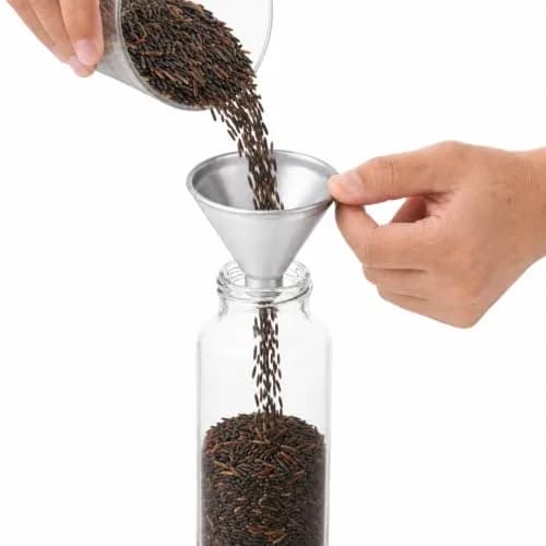 HIC Kitchen Wide-Mouth Aluminum Funnel for Liquids & Dry Goods, 8-Ounce | Durable, Lightweight & Rust-Free thumbnail 1