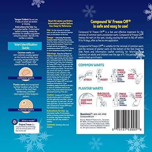 Compound W Freeze Off Wart Remover 8 Applications | Fast-Acting Cryotherapy for Common & Plantar Warts thumbnail 6