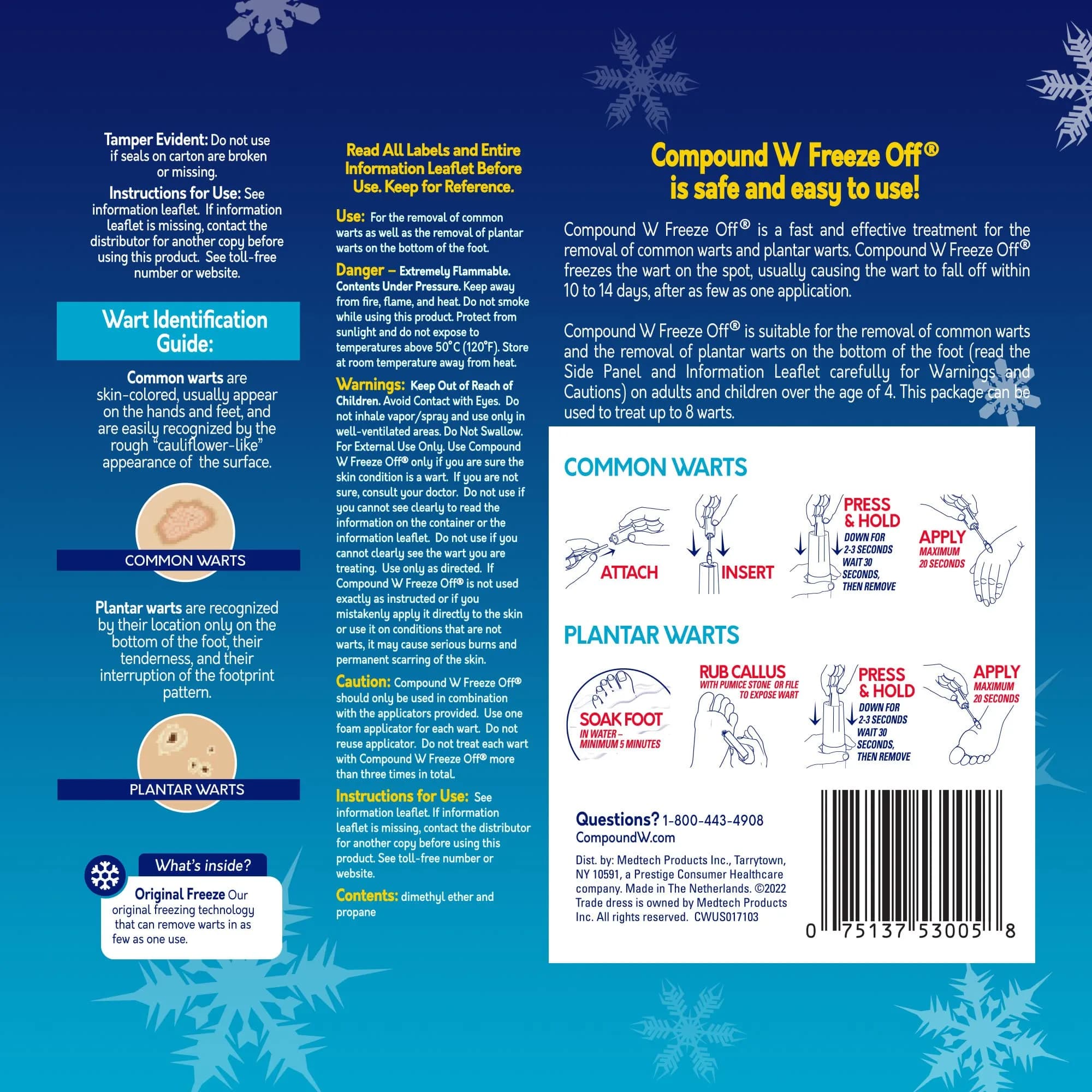 Compound W Freeze Off Wart Remover 8 Applications | Fast-Acting Cryotherapy for Common & Plantar Warts - view 6
