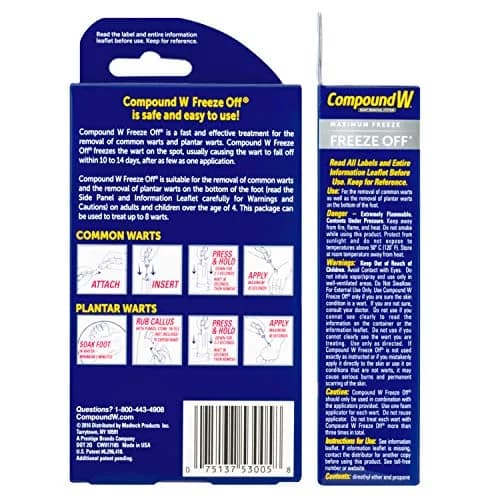 Compound W Freeze Off Wart Remover 8 Applications | Fast-Acting Cryotherapy for Common & Plantar Warts thumbnail 7