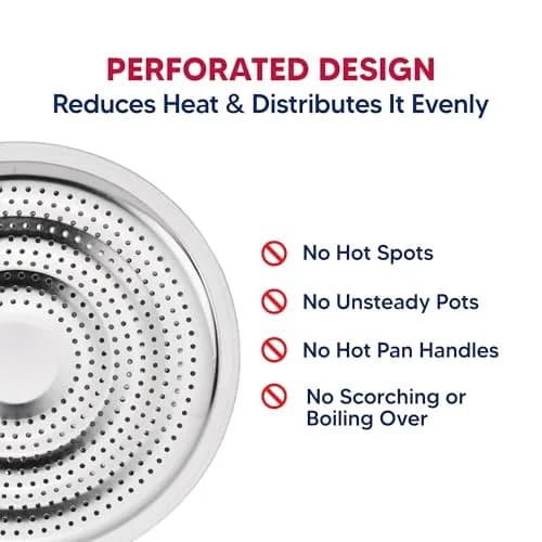 HIC Kitchen Heat Diffuser Reducer Flame Guard 8.25-Inch | Distributes Heat Evenly & Reduces Scorching thumbnail 2