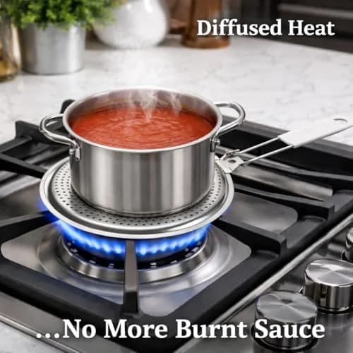 HIC Kitchen Heat Diffuser Reducer Flame Guard 8.25-Inch | Distributes Heat Evenly & Reduces Scorching thumbnail 3
