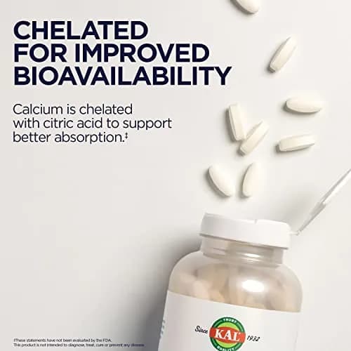 KAL Calcium Citrate 1000mg Mineral Supplement Tablets 180 Count | Bone Health Support thumbnail 5