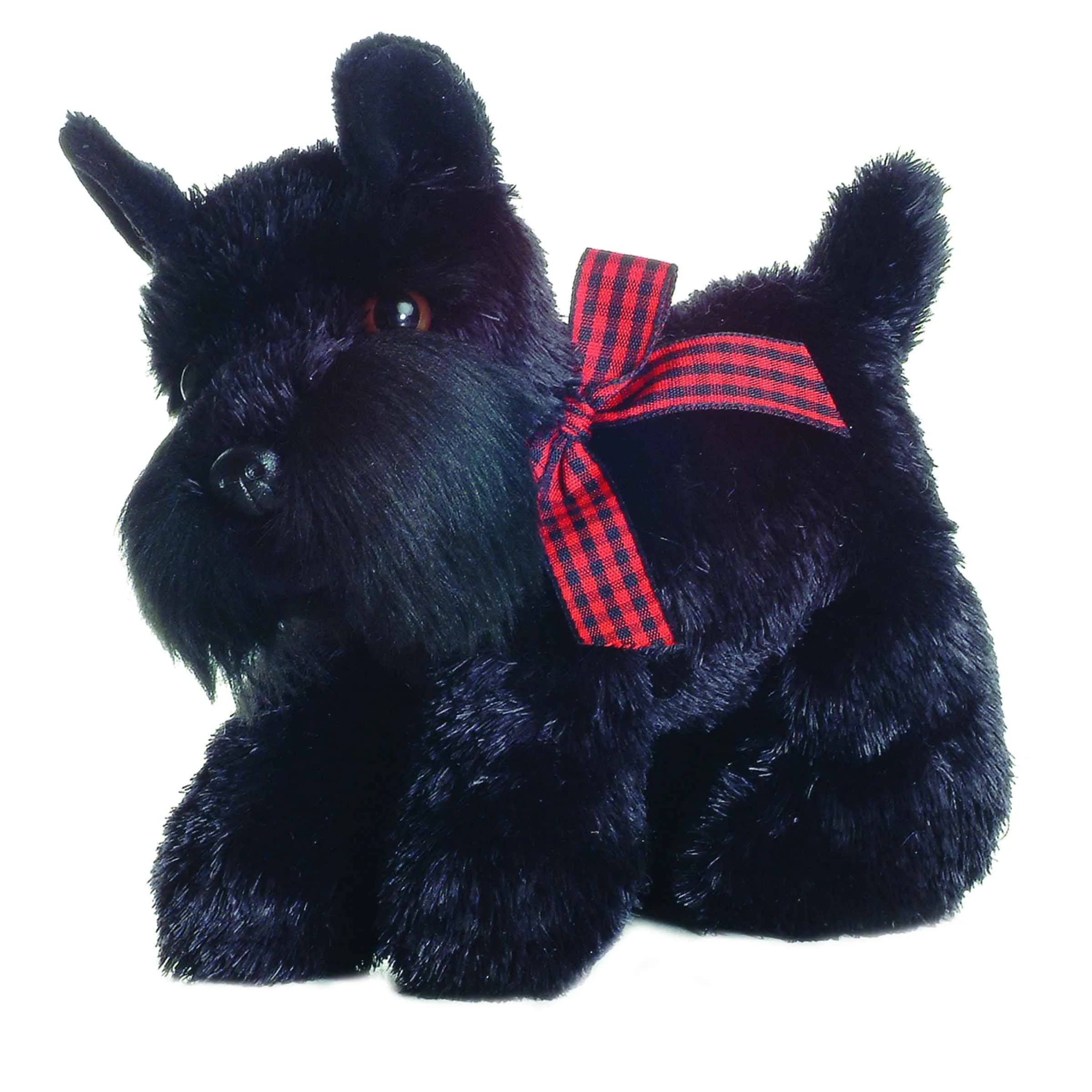 Aurora Scotty Stuffed Animal 8-Inch Black Scottish Terrier Plush Toy | ASTM-Tested Non-Toxic Toy Figure - main product image