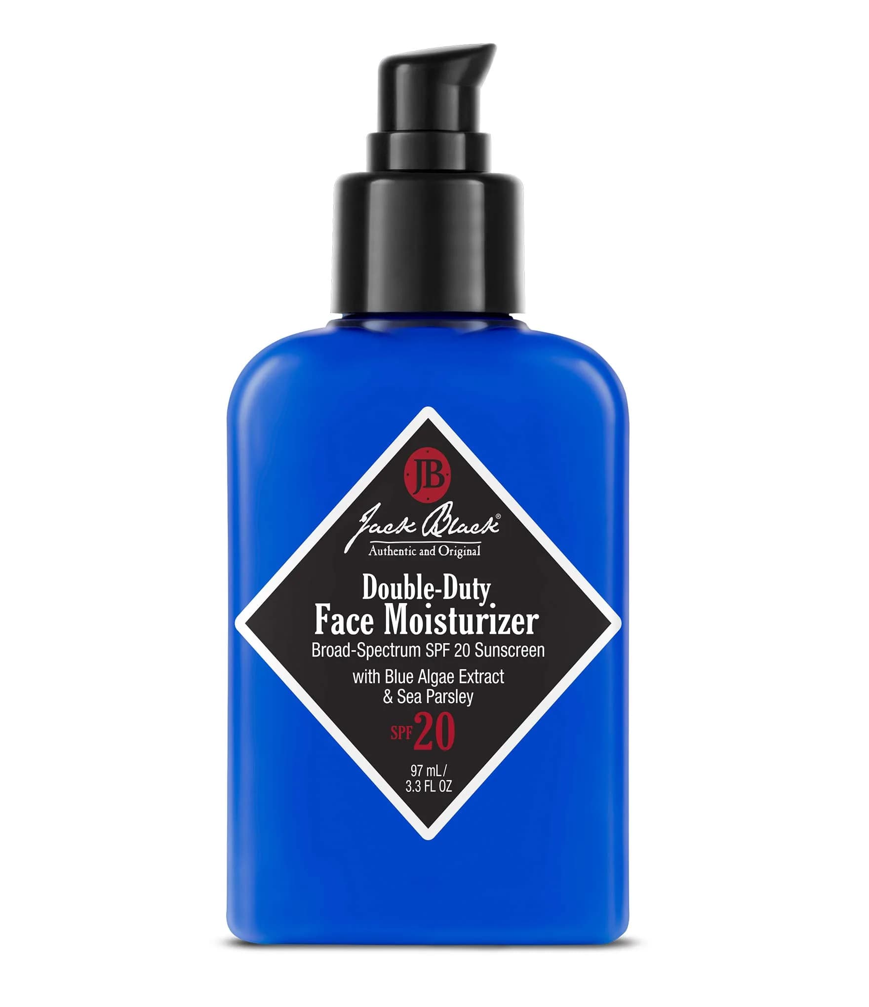 Jack Black Double Duty Face Moisturizer SPF 20 Sunscreen 99ml (3.3 Fl Oz) | Broad Spectrum UVA/UVB Protection — 3.3 Fl Oz