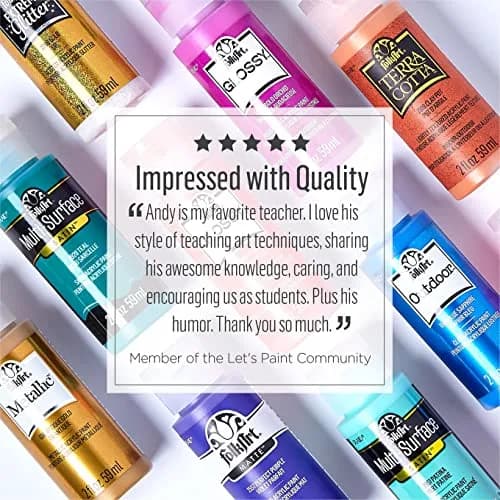 FolkArt Acrylic Paint, 2 oz, True Blue | Vibrant, Water-Based, USA-Imported Craft Paint thumbnail 8