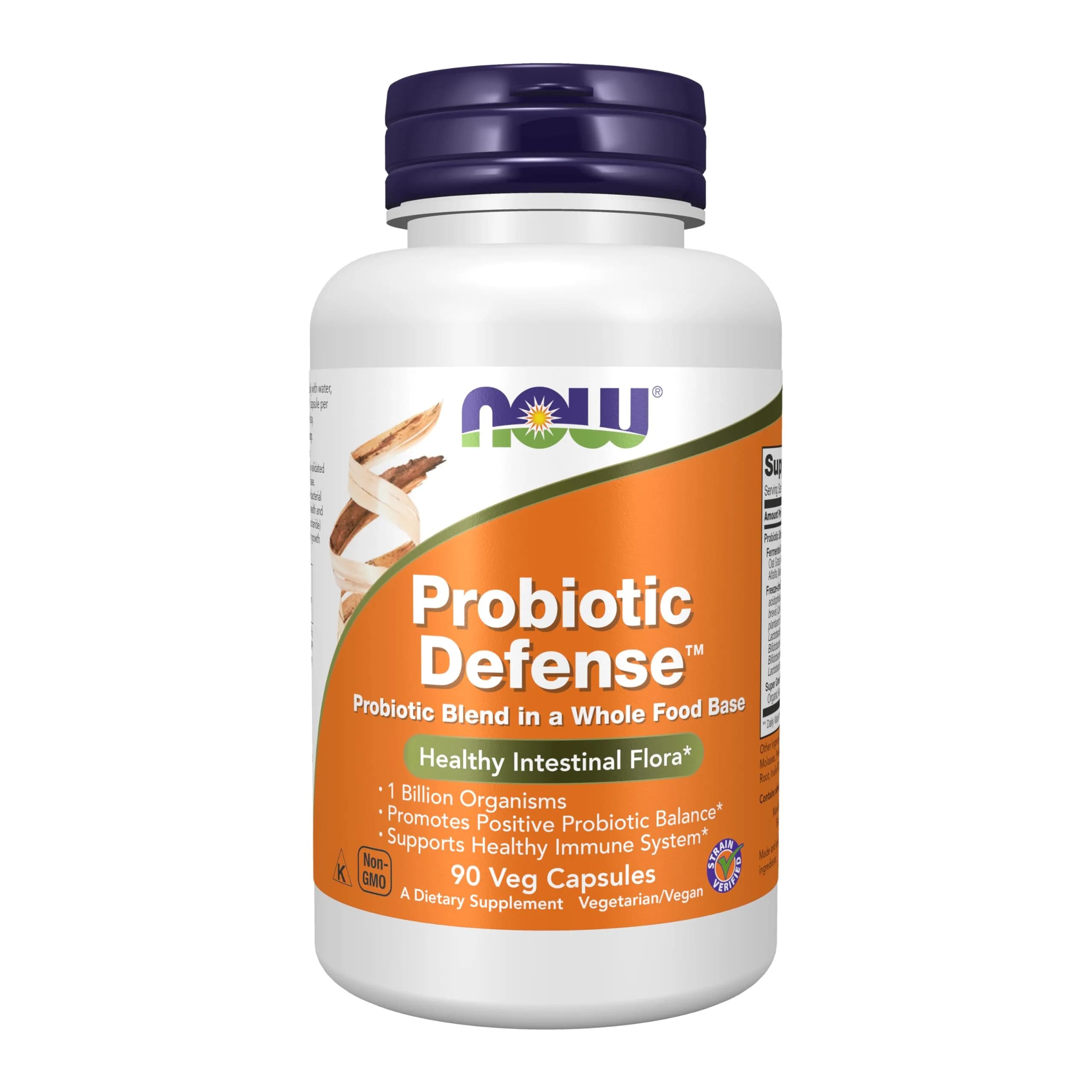 NOW Probiotic Defense 90 Veg Caps | Supports Gut & Immune Health in India — Green