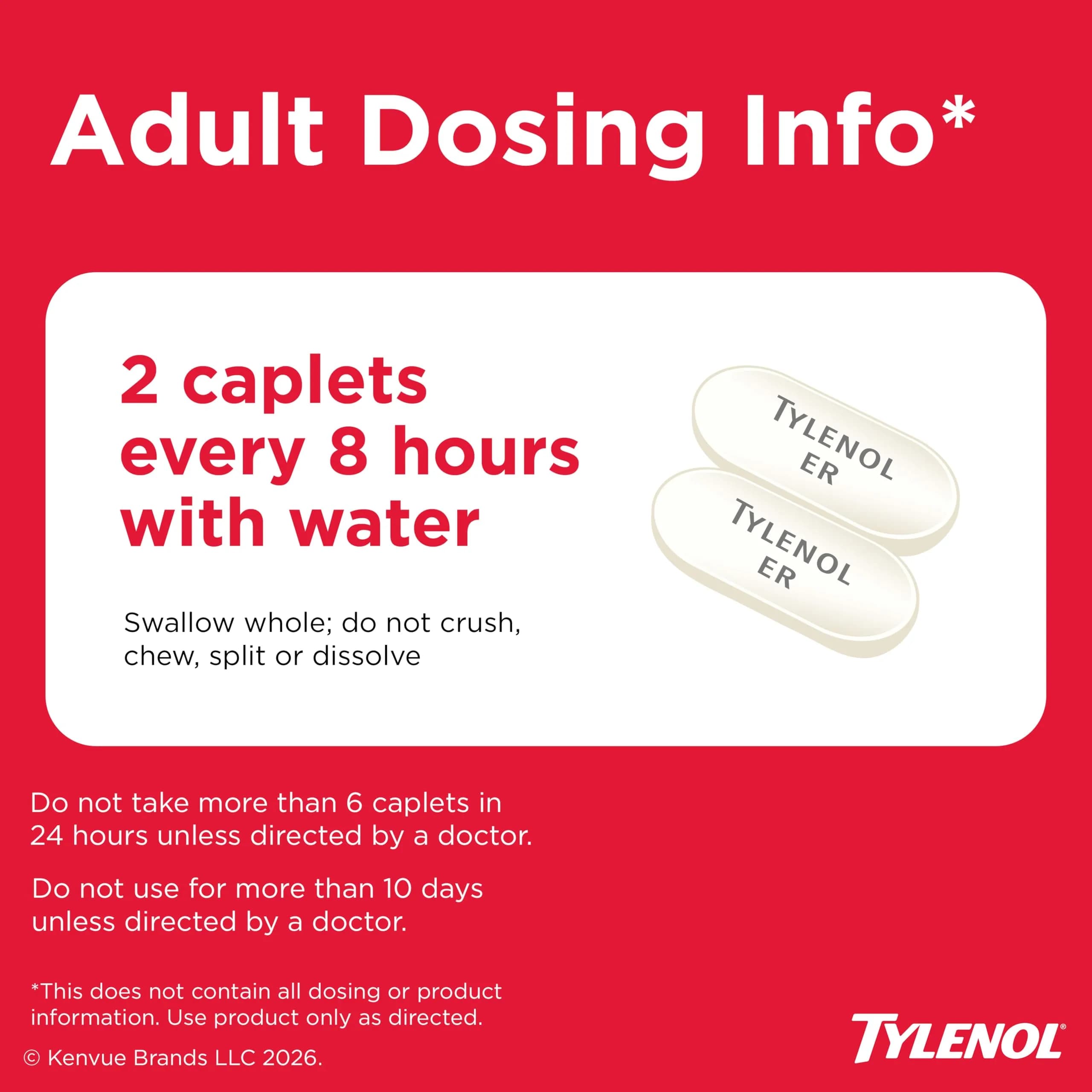 Tylenol 8-Hour Arthritis Pain Relief Caplets 650 mg Acetaminophen 225 Count | Extended Release Pain Relief - view 6