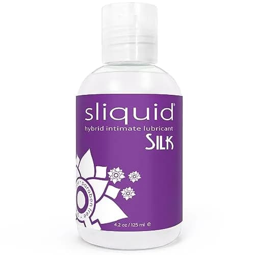 Sliquid Silk Intimate Lubricant, 4.2 Fl Oz | Hypoallergenic, Waterproof, Water & Silicone Blend thumbnail 1
