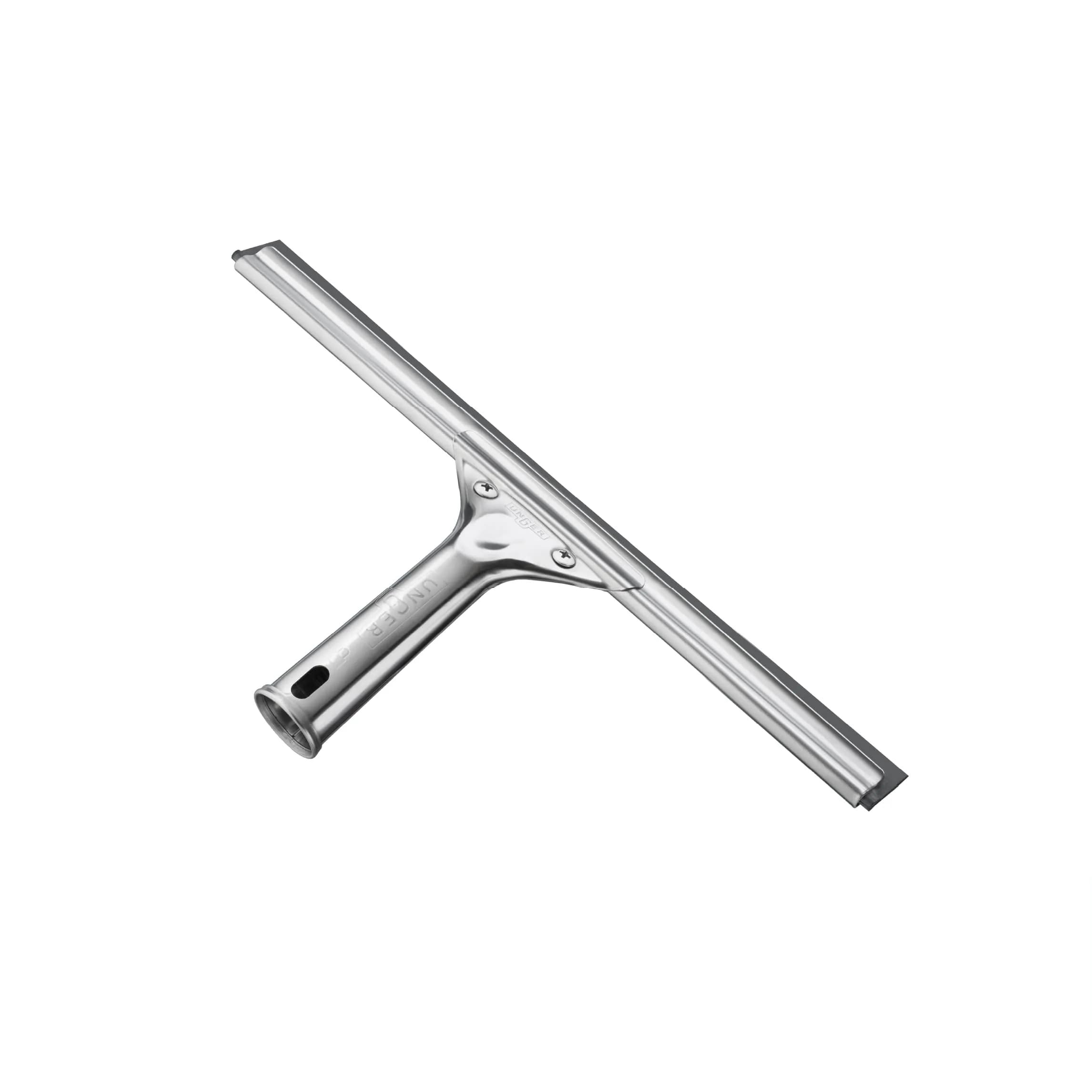 Unger Professional 16-inch Stainless Steel Window Squeegee with Rubber Blade | Streak-Free Cleaning for Homes and Offices — 12-inch