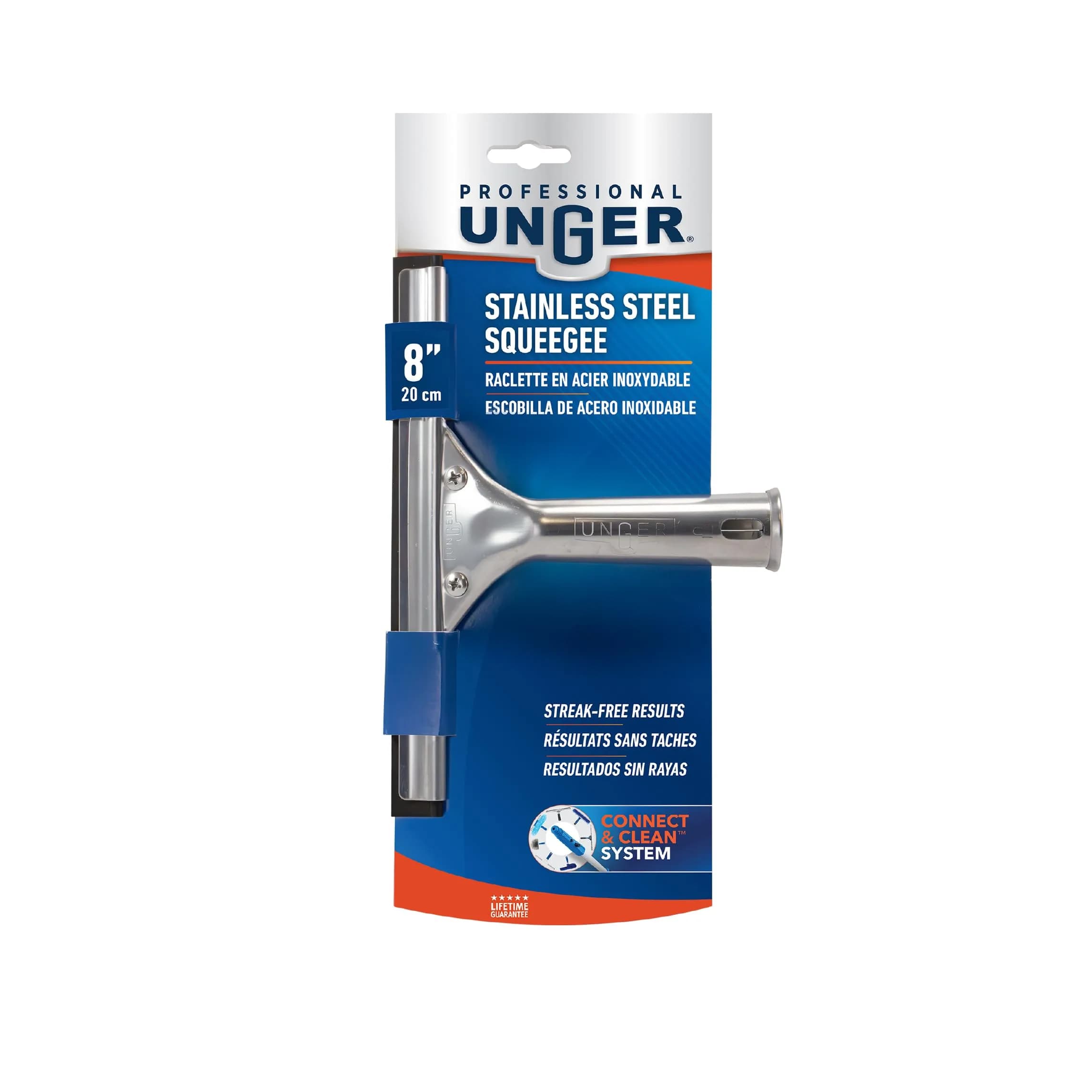 Unger Professional Stainless Steel Heavy-Duty Squeegee 30.48cm (12") | Streak-Free Window Cleaning thumbnail 7