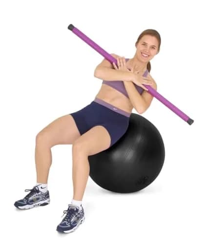 TheraGear 22" / 55cm Anti-Burst Swiss Pro Ball, Black | Exercise & Fitness Accessory for Adults thumbnail 2