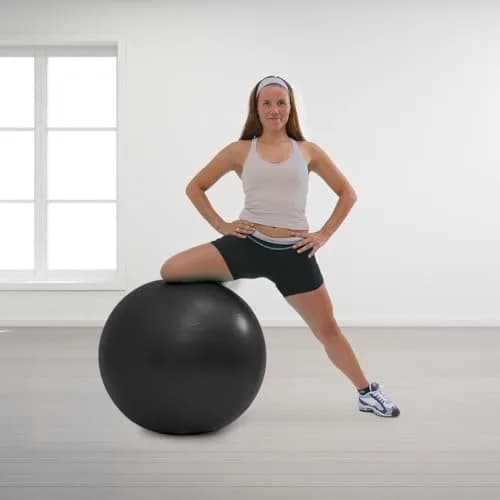 TheraGear 22" / 55cm Anti-Burst Swiss Pro Ball, Black | Exercise & Fitness Accessory for Adults thumbnail 3