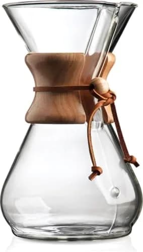Chemex Pour-Over Glass Coffeemaker - Classic Series - 8-Cup | Elegant, Timeless Design for Perfect Coffee thumbnail 1