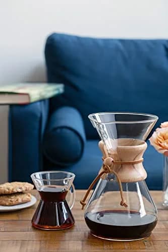 Chemex Pour-Over Glass Coffeemaker - Classic Series - 8-Cup | Elegant, Timeless Design for Perfect Coffee thumbnail 6