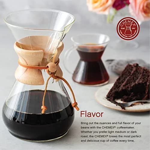 Chemex Pour-Over Glass Coffeemaker - Classic Series - 8-Cup | Elegant, Timeless Design for Perfect Coffee thumbnail 3