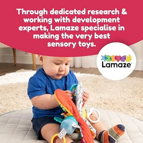 Lamaze Freddie the Firefly Clip-On Stroller Toy | Sensory Crinkle & Teether for Babies 0+ Months thumbnail 7
