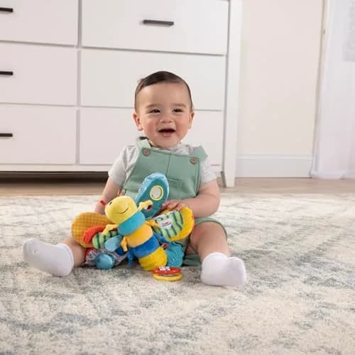 Lamaze Freddie the Firefly Clip-On Stroller Toy | Sensory Crinkle & Teether for Babies 0+ Months thumbnail 2