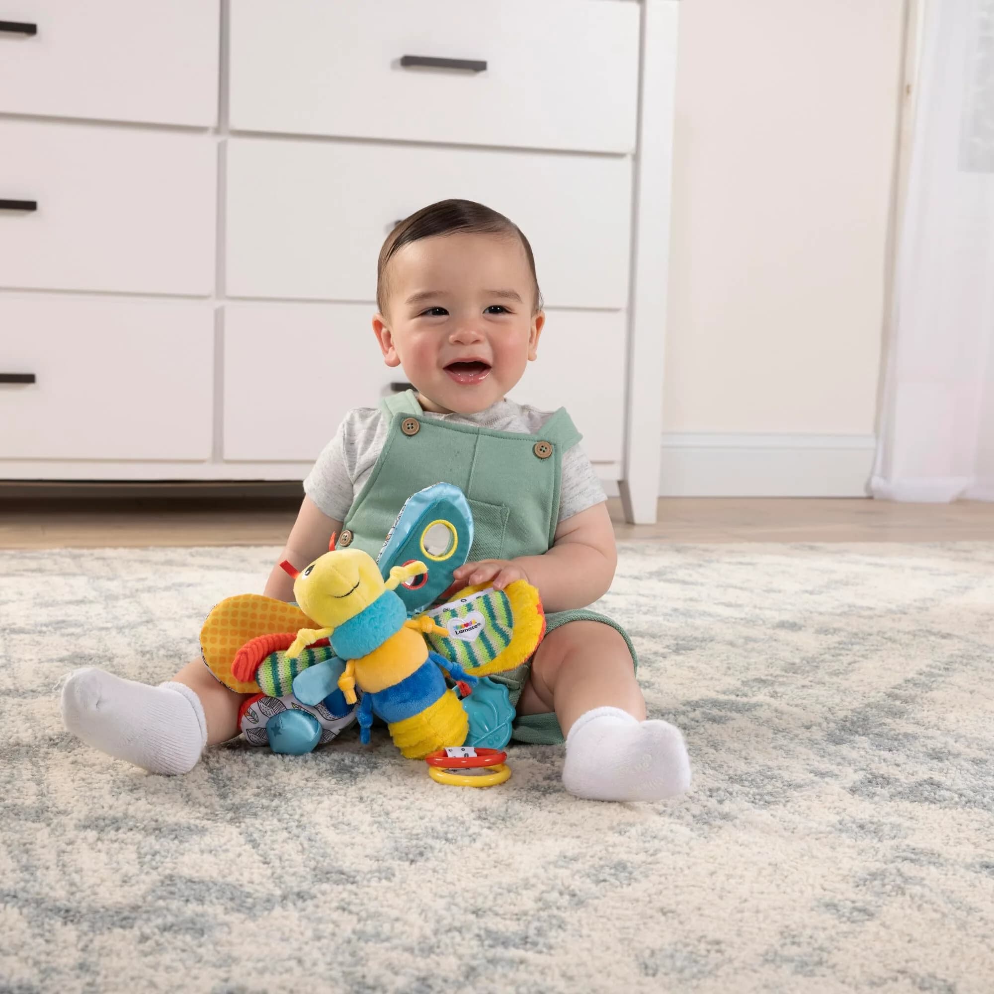 Lamaze Freddie the Firefly Clip-On Stroller Toy | Sensory Crinkle & Teether for Babies 0+ Months - view 2