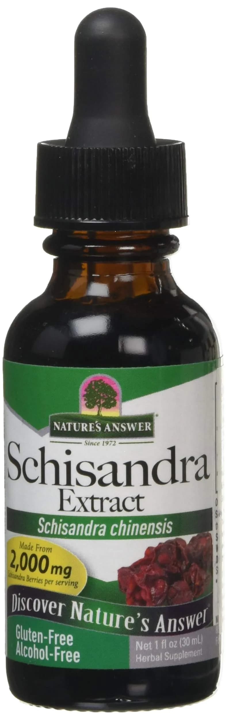 Nature's Answer Schisandra Berry 1oz | Alcohol-Free, Gluten-Free Herbal Supplement for Stress & Fatigue — 1 Fl Oz