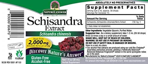 Nature's Answer Schisandra Berry 1oz | Alcohol-Free, Gluten-Free Herbal Supplement for Stress & Fatigue thumbnail 2