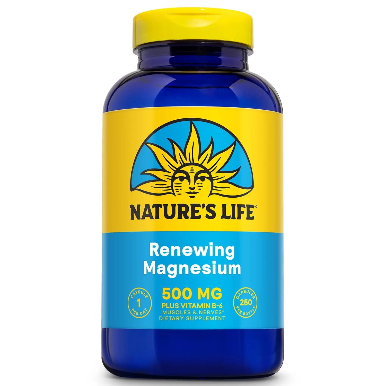 Nature's Life Magnesium 500 mg Citrate, Malate & Oxide | Supports Muscles & Nerves (250 VegCaps) — Capsule
