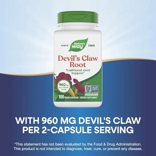 Nature's Way Devil's Claw Root Herbal Supplement 960 mg (100 Vegan Capsules) | Traditional Joint Support thumbnail 4