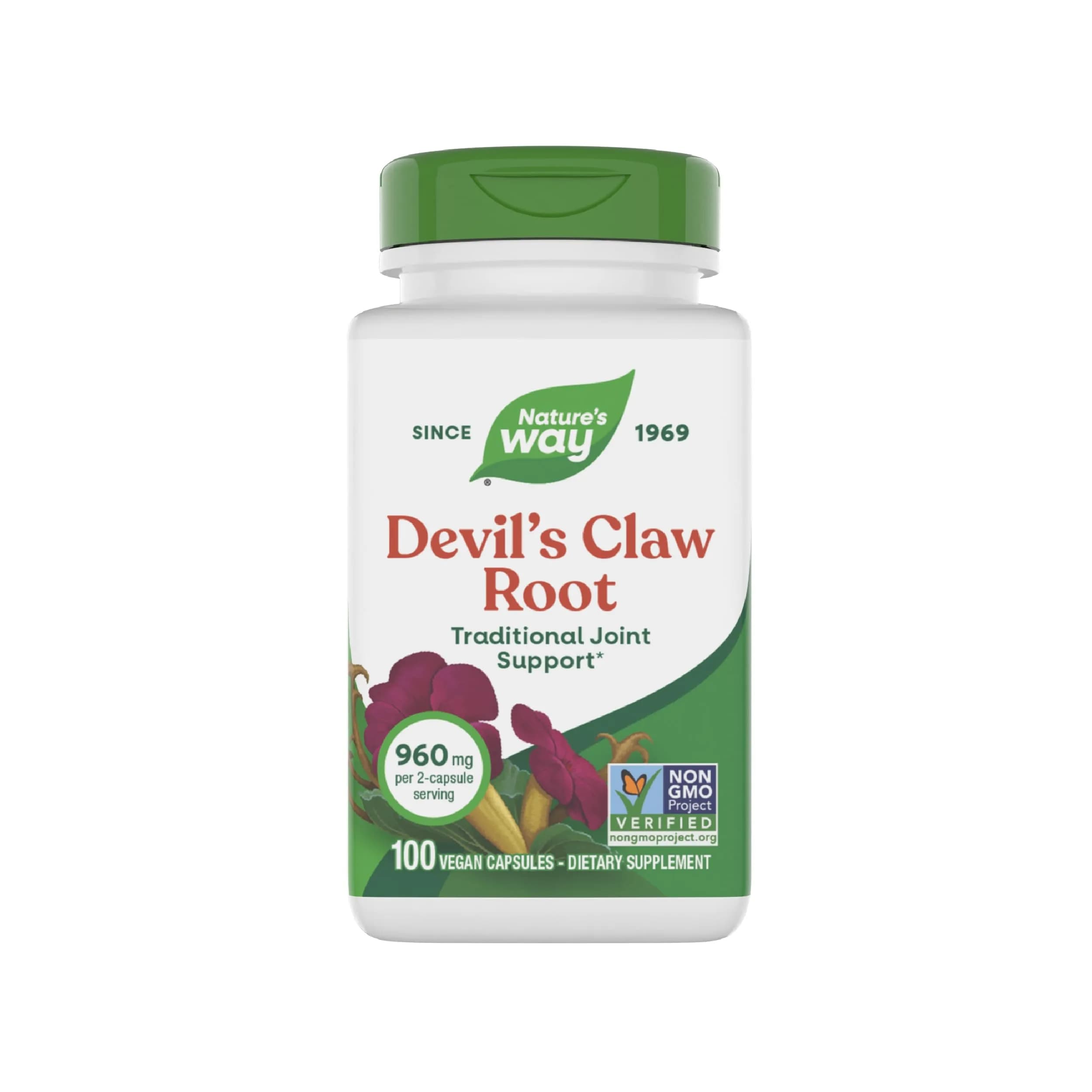 Nature's Way Devil's Claw Root Herbal Supplement 960 mg (100 Vegan Capsules) | Traditional Joint Support - main product image