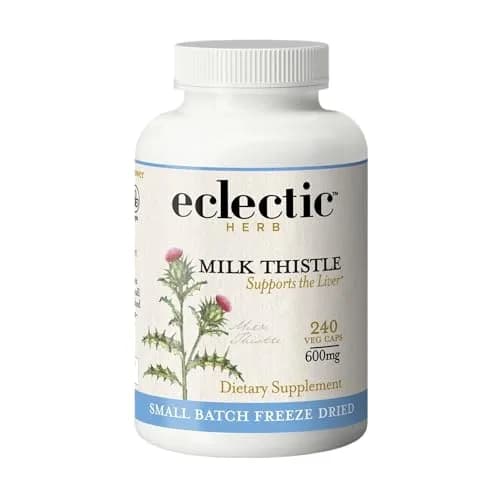 Eclectic Organic Milk Thistle Capsules 240 CT | Liver Support & Detox with Organic Ingredients thumbnail 1