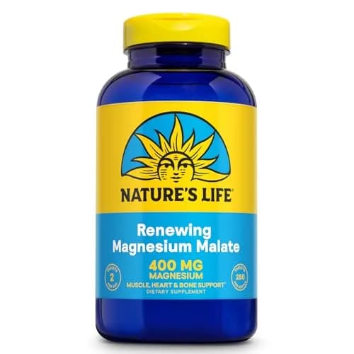 Nature's Life Magnesium Malate 400 mg | Supports Bones, Muscles & Heart (110c) thumbnail 1