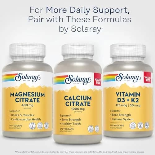 Solaray Magnesium Citrate 400mg | Vegan Mineral Supplement for Bone & Muscle Support thumbnail 6