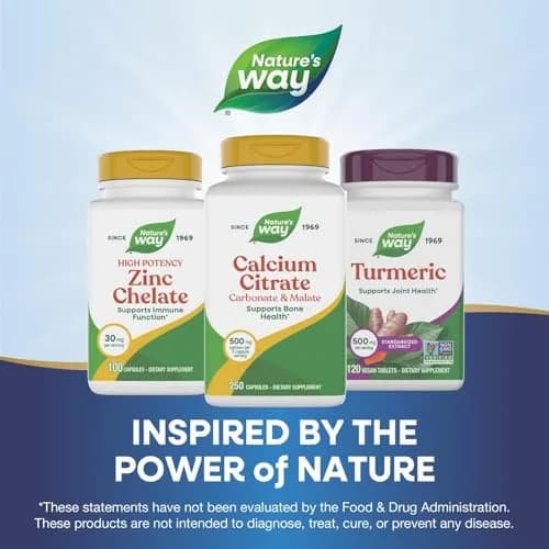 Nature's Way Calcium Citrate, Carbonate & Malate 500mg 250 Count (125 Servings) | Supports Healthy Bones & Teeth thumbnail 7