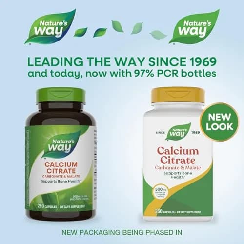 Nature's Way Calcium Citrate, Carbonate & Malate 500mg 250 Count (125 Servings) | Supports Healthy Bones & Teeth thumbnail 3