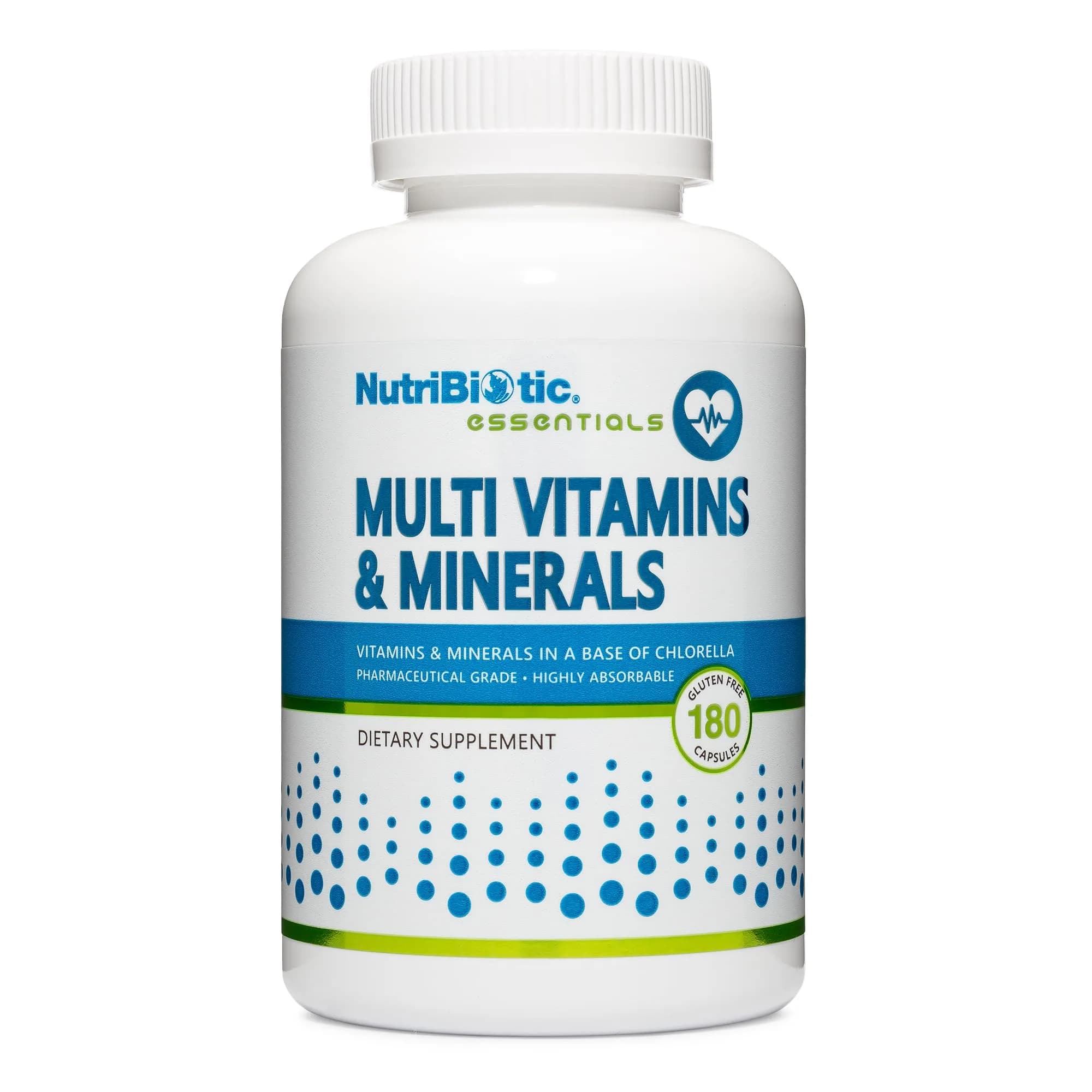 NutriBiotic Multi Vitamins & Minerals 180 Ct Capsules | Gluten Free, Highly Absorbable — Multi