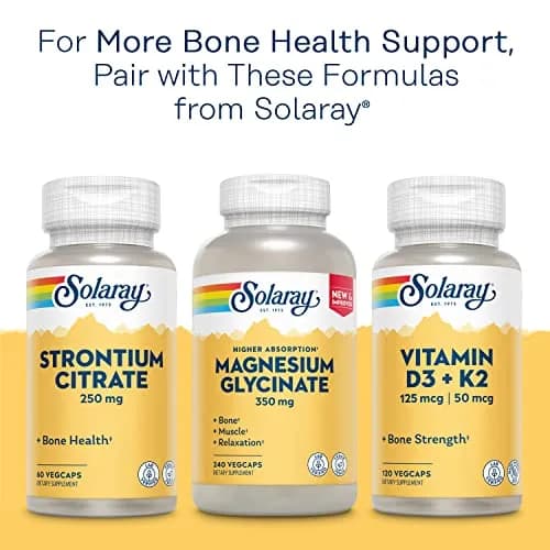 SOLARAY Calcium Bisglycinate Supplement 1000mg 120 Veg Caps | Bone & Teeth Support, Enhanced Absorption thumbnail 7