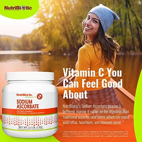 NutriBiotic Sodium Ascorbate Buffered Vitamin C Powder 2.2Lb | Vegan, Non-Acidic, Easy on Digestion thumbnail 2