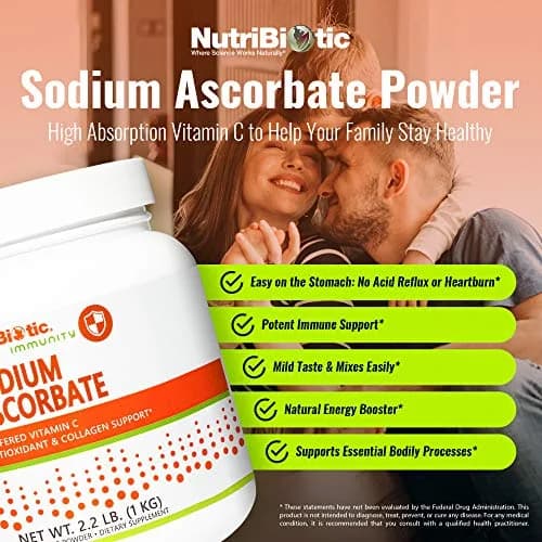 NutriBiotic Sodium Ascorbate Buffered Vitamin C Powder 2.2Lb | Vegan, Non-Acidic, Easy on Digestion thumbnail 3