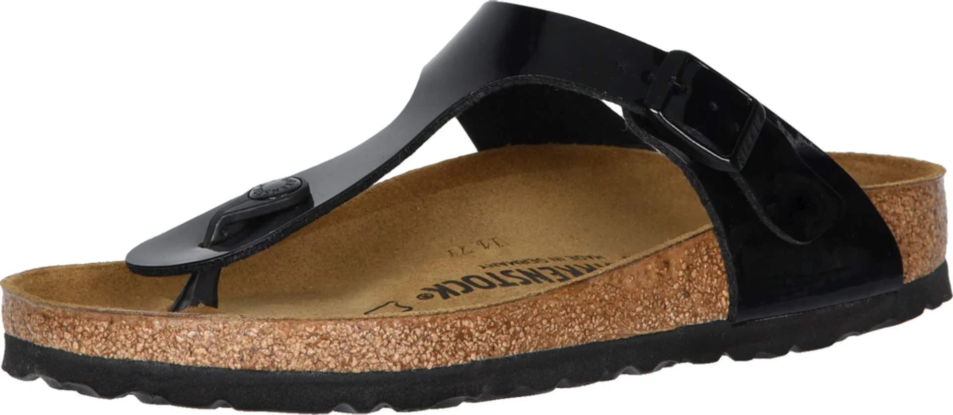 Birkenstock Gizeh - Birko-Flor & Birkibuc Black Patent EU 40 | Comfortable, Supportive Flip-Flops for Women