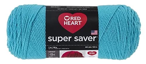 Red Heart Super Saver Yarn, Turqua, 364 yards (1092 ft) | 100% Acrylic Medium Worsted thumbnail 1