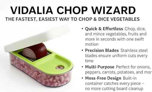 Vidalia Chop Wizard Vegetable Chopper 10.75 x 4.25 x 2.75 inches | Original As Seen On TV Food Dicer thumbnail 5
