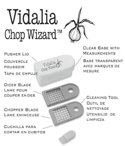 Vidalia Chop Wizard Vegetable Chopper 10.75 x 4.25 x 2.75 inches | Original As Seen On TV Food Dicer thumbnail 6