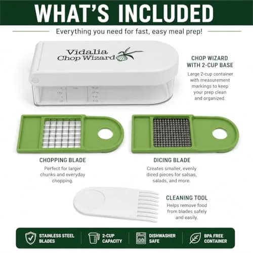Vidalia Chop Wizard Vegetable Chopper 10.75 x 4.25 x 2.75 inches | Original As Seen On TV Food Dicer thumbnail 2