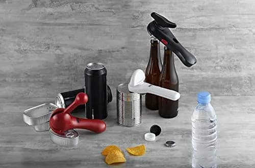 Kuhn Rikon Auto Safety LidLifter Can Opener with Ring Pull, Black 20.5 cm (7.25 x 2.5 x 3.5 inches) | Swiss-Engineered Smooth-Edge Cutting thumbnail 9