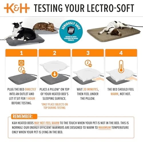 K&H Pet Products Lectro-Soft Outdoor Heated Bed 14x18in | Thermostatic, Waterproof, Safe thumbnail 8